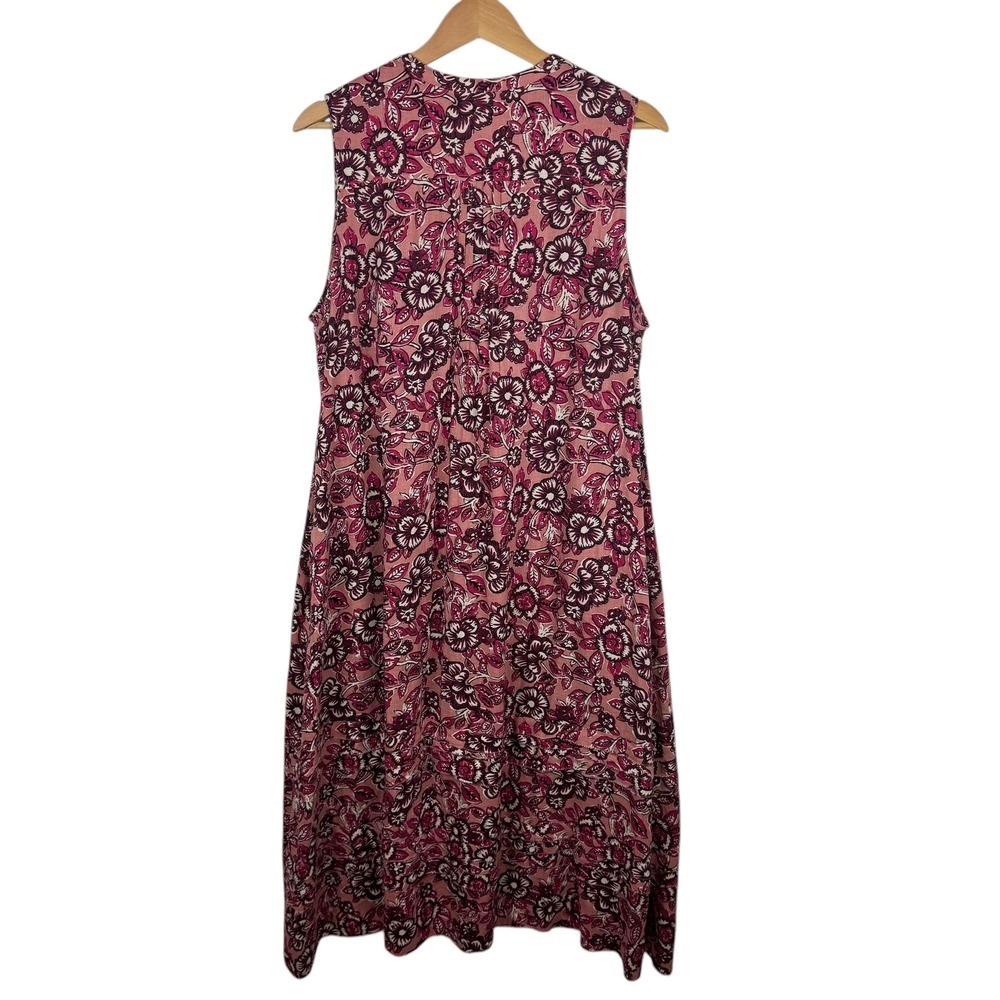 Faherty Pink Floral Midi Dress - Picture 5 of 15